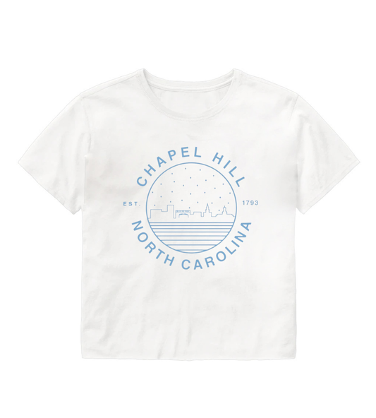 Cropped Chapel Hill Starry Scape Tee