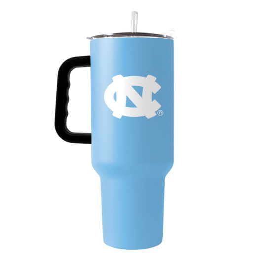 large north carolina tar heels tumbler with straw with handle stanley cup