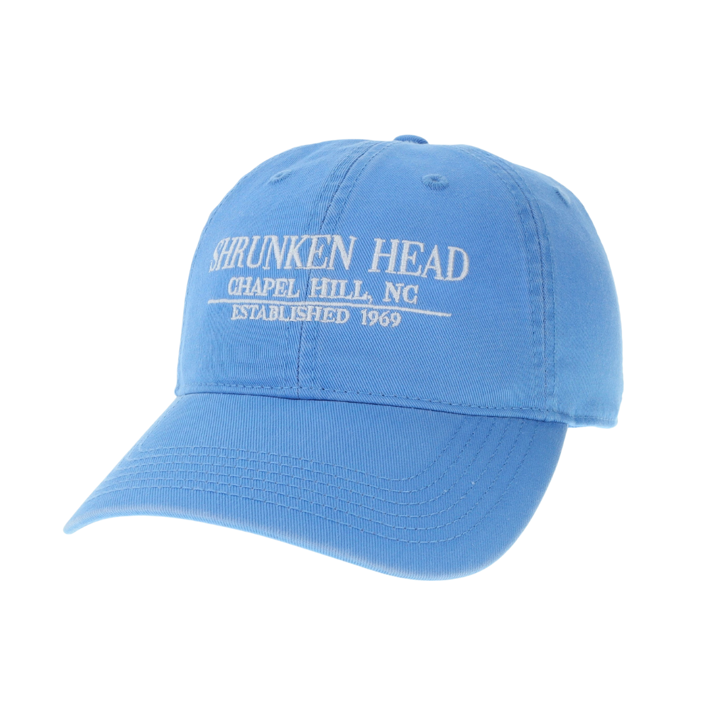 Shrunken Head Hat in Carolina Blue Adjustable Adult