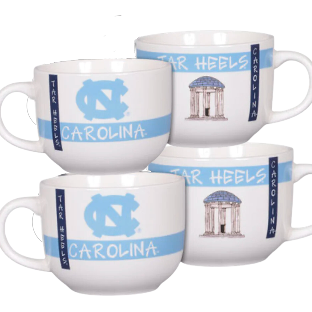 North Carolina Tar Heels Landmark Soup Mug Set of 4 - Value Pack
