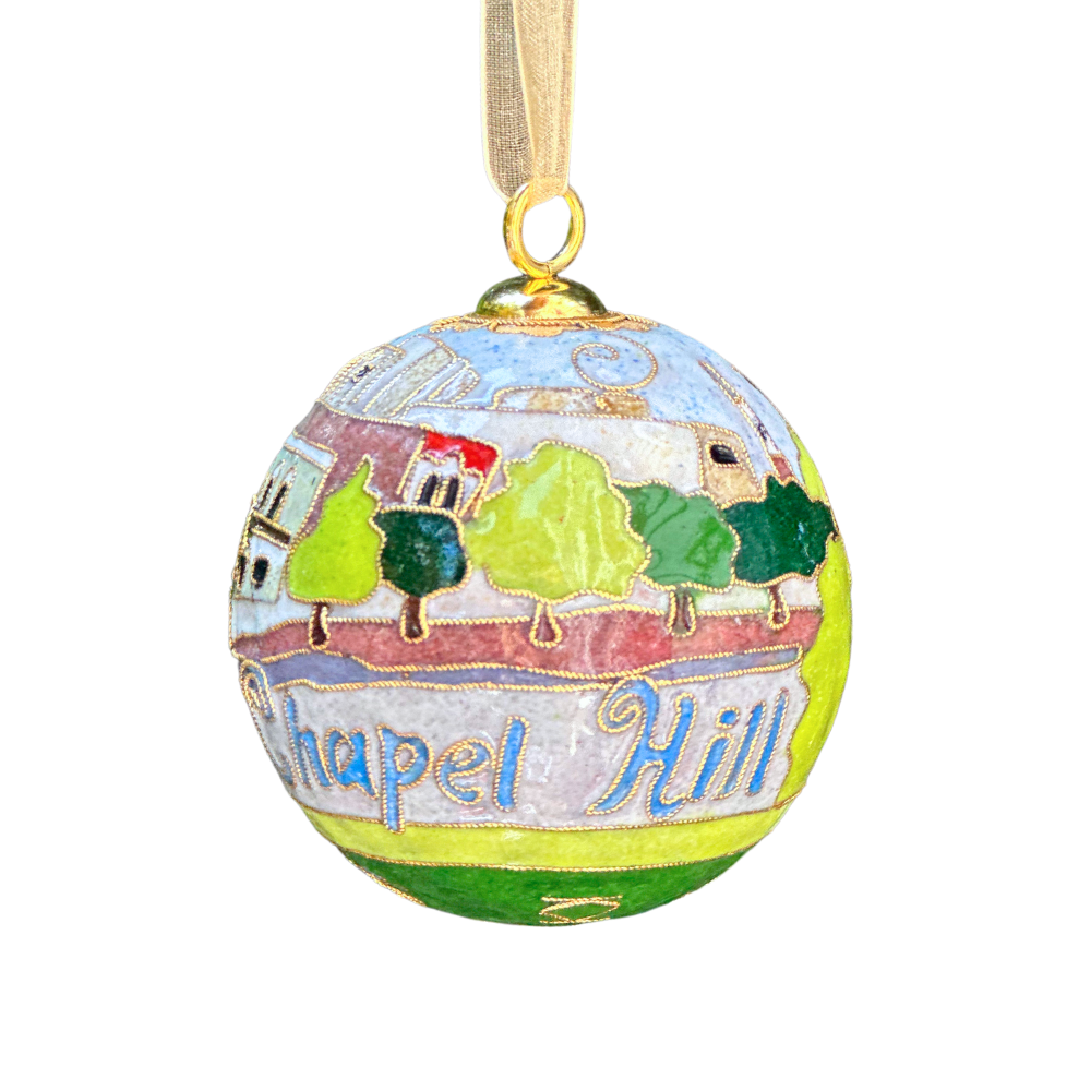 Chapel Hill North Carolina Cloisonne Christmas Ornament