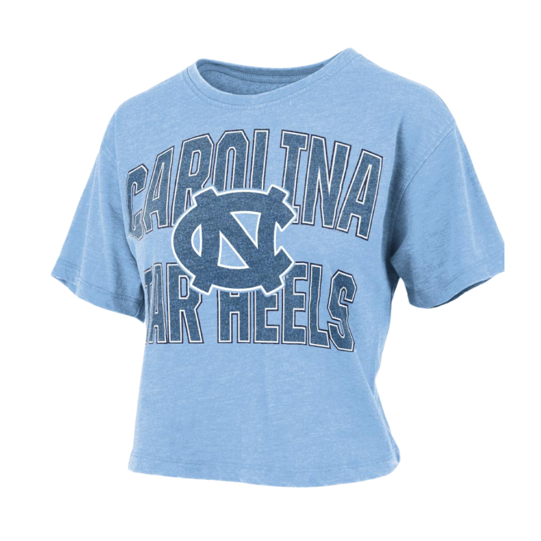 Carolina Tar Heels Maxima Blue Glitter Women's Crop Top