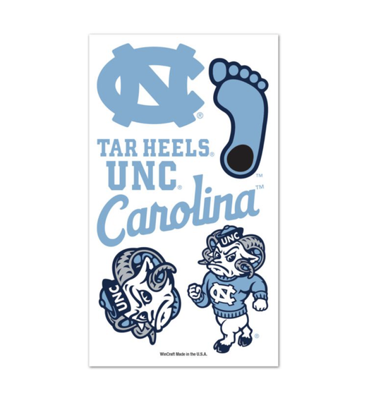 North Carolina Tar Heels Water Tattoos Mix Pack