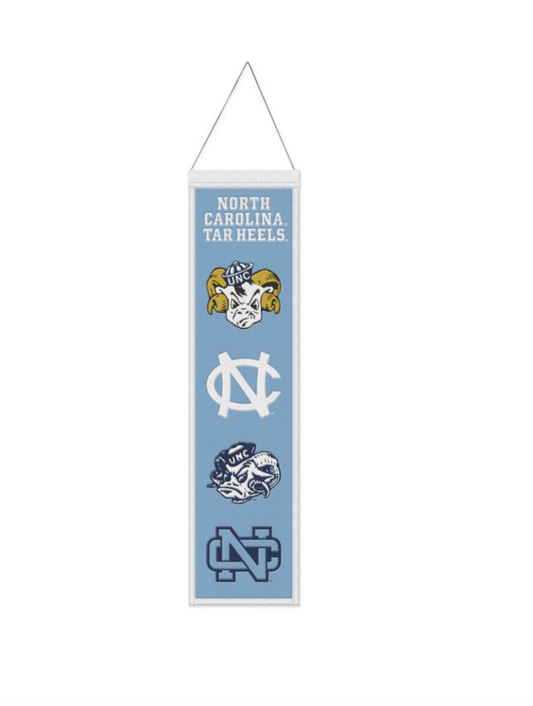 North Carolina Tar Heels College Vault Evolution Wool Banner