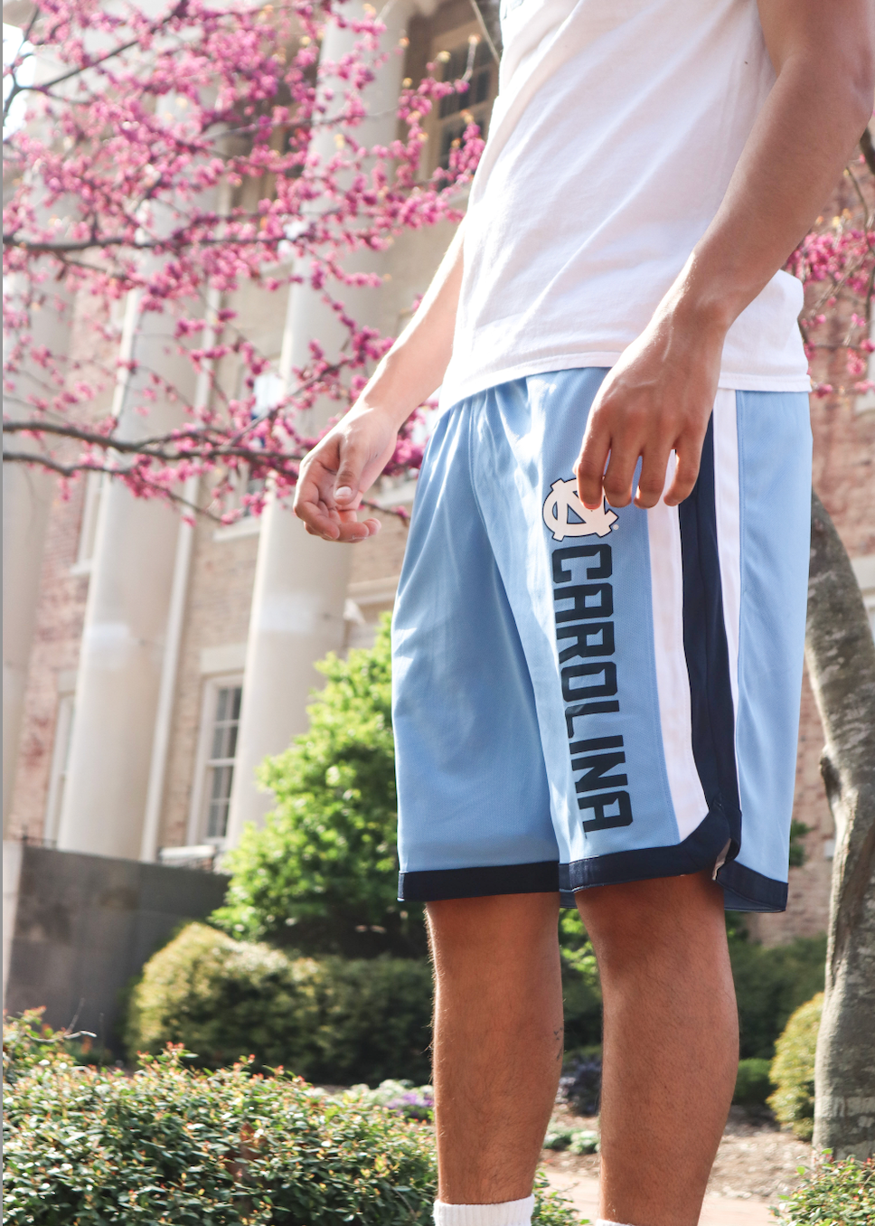 UNC Carolina Blue Basketball Shorts by Champion Shrunken Head