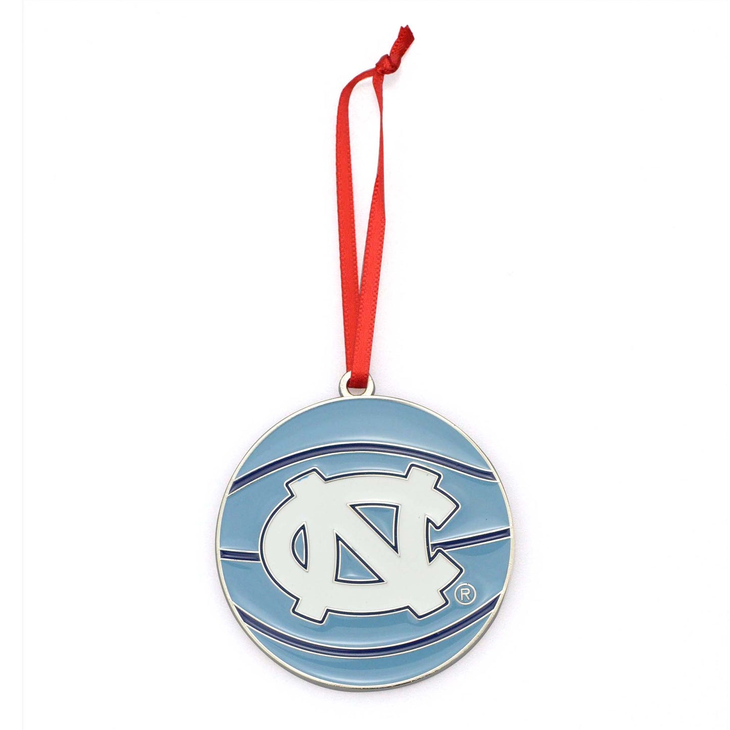 UNC Basketball Metal Christmas Ornament