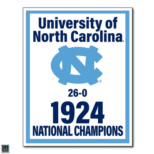 1924 North Carolina Basketball National Championship Banner Decal Sticker 3"