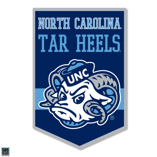 North Carolina Tar Heels Ram Banner Decal Sticker