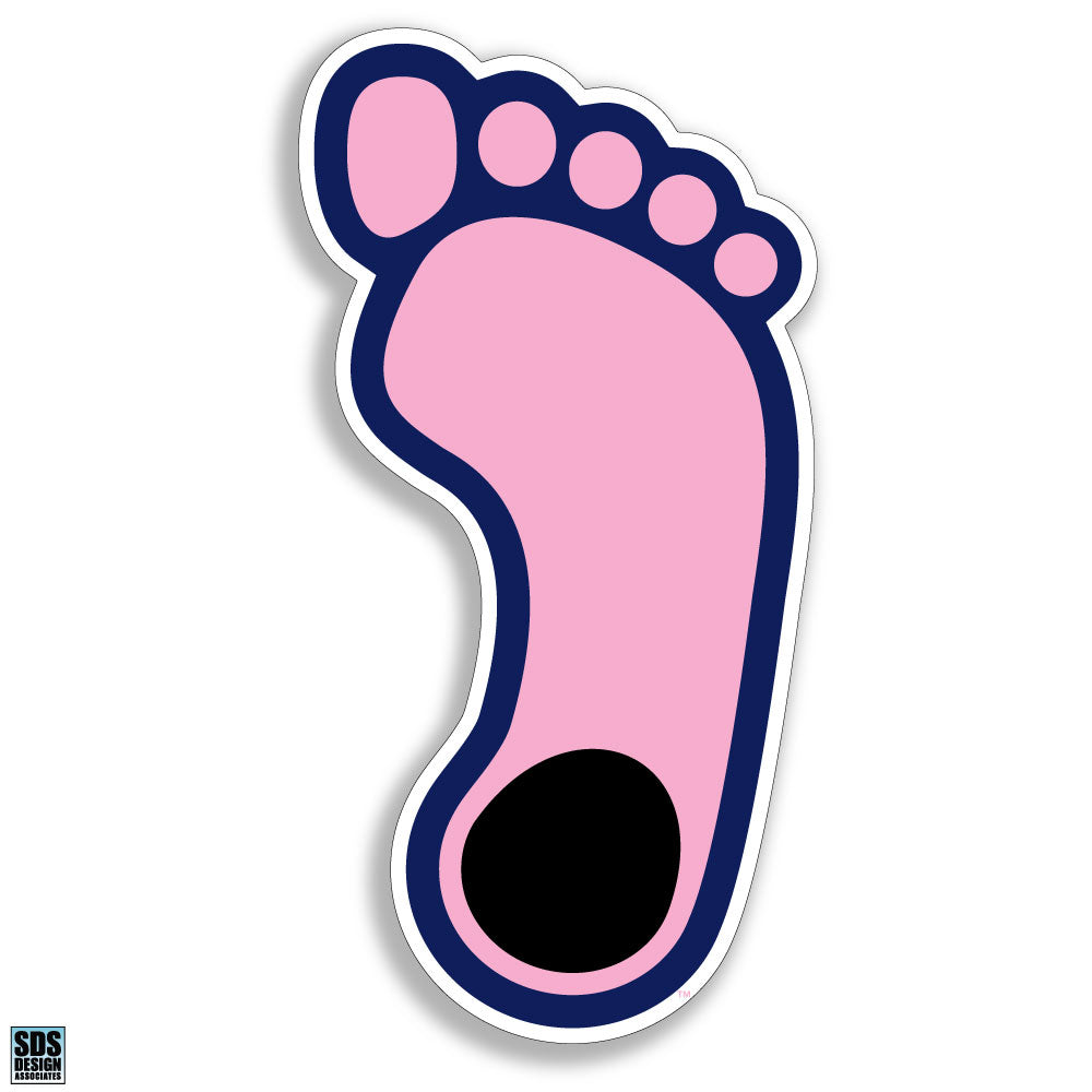 Pink Tar Heel Foot Magnet