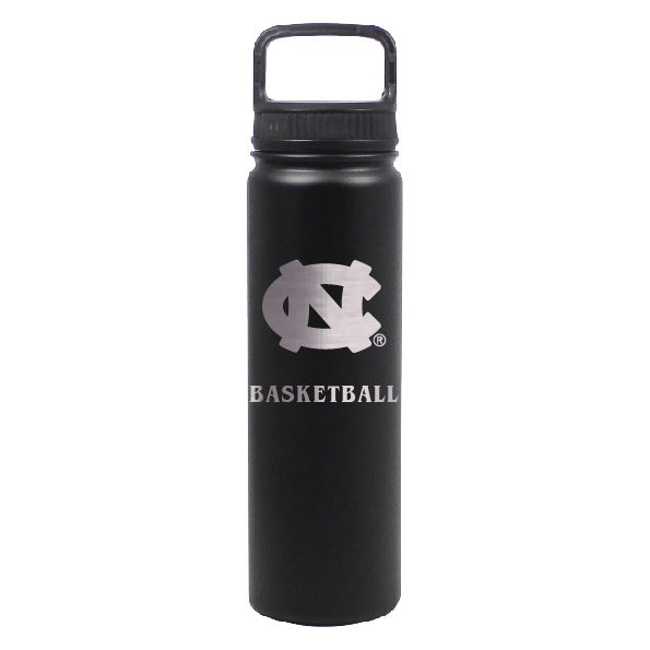 UNC Basketball Water Bottle Stainless Steel Black 24 oz