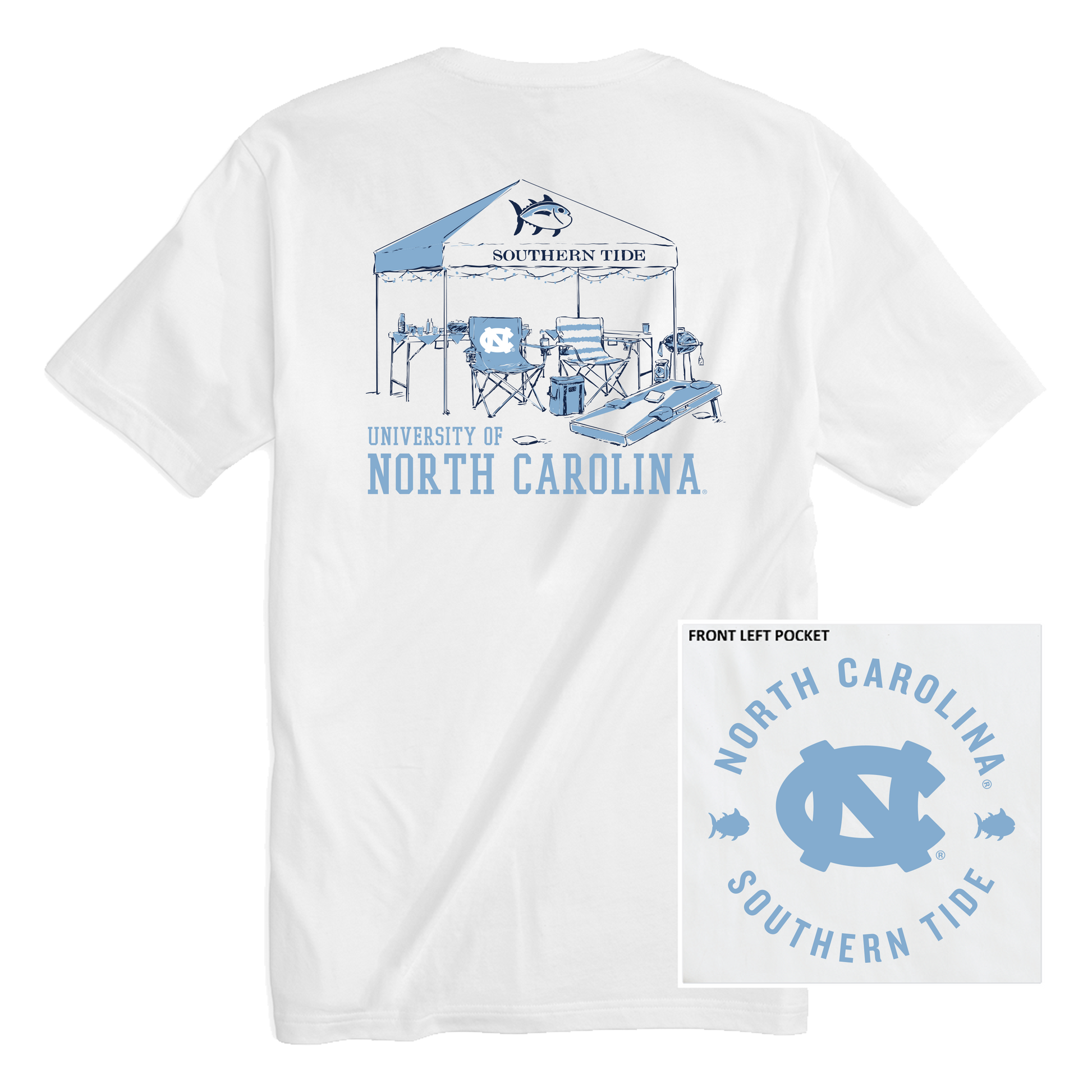 North Carolina Tailgate Time T-Shirt by Southern Tide – Shrunken