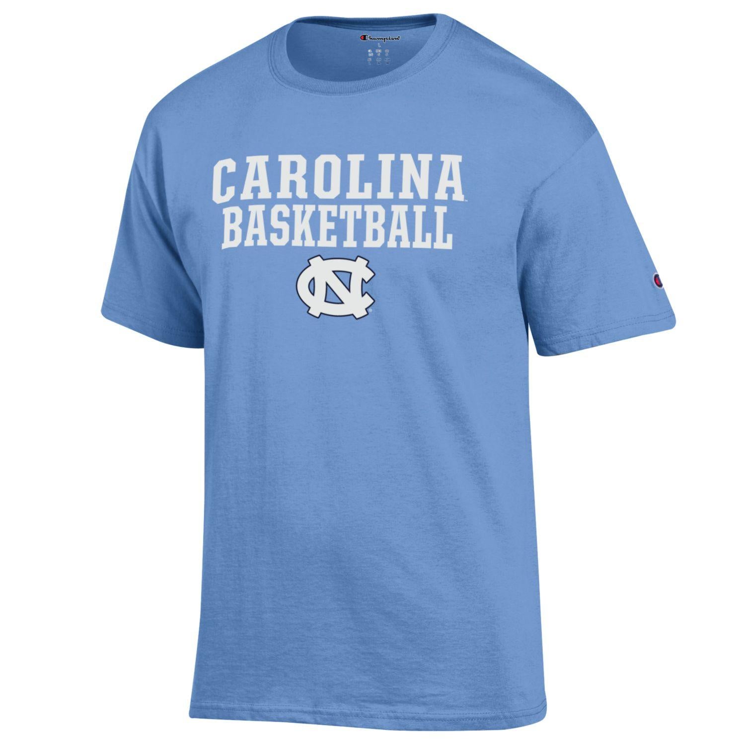 Carolina Basketball T-Shirt with UNC Logo by Champion – Shrunken Head