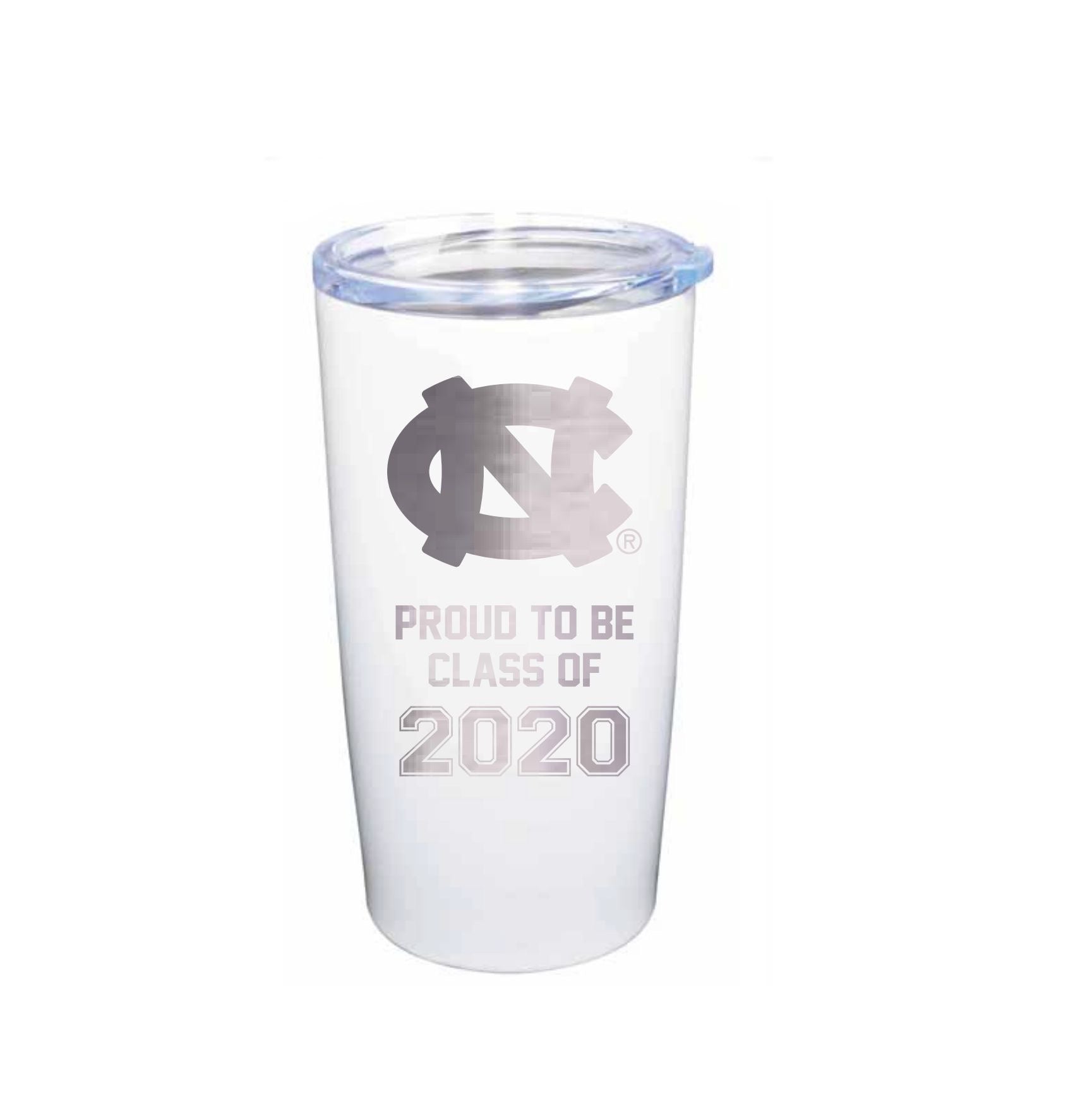 UNC Proud to be Class of 2020 Tumbler Stainless Steel 20 Oz White