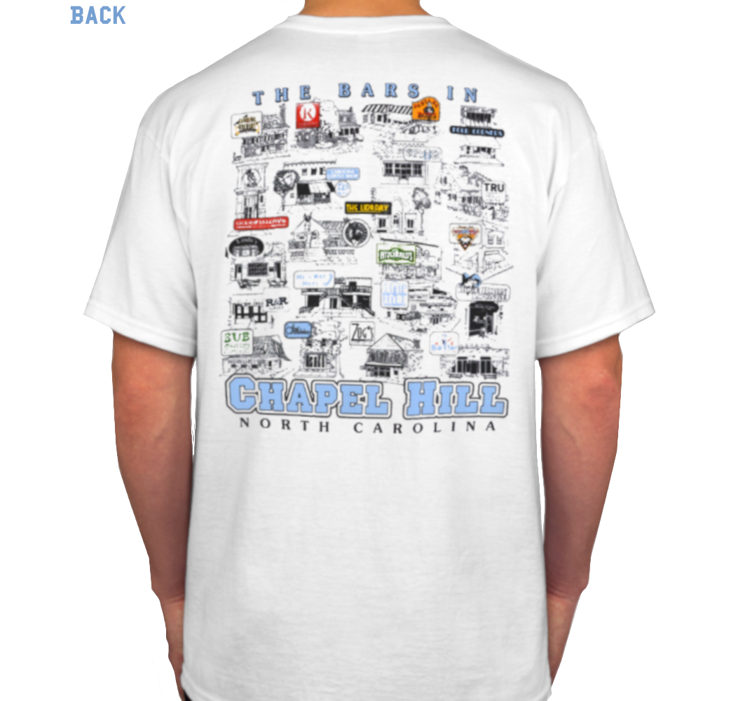 white unisex Chapel Hill Bars T-shirt