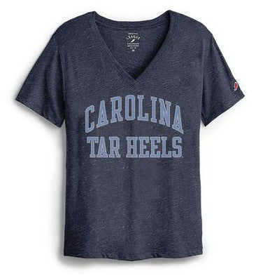 Carolina Tar Heels League Intramural UNC V-Neck T-Shirt in Grey