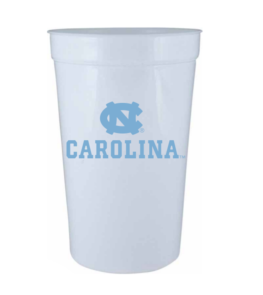 UNC Tar Heels Stadium Cup in White 22 oz