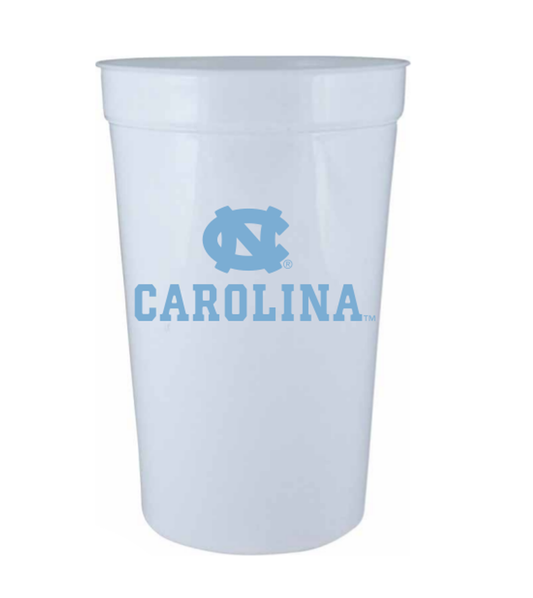 UNC Tar Heels Stadium Cup in White 22 oz