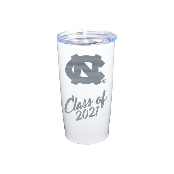 UNC Chapel Hill Class of 2021 Medium Stainless Steel Tumbler 20 oz White