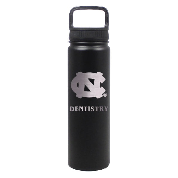 UNC Dentistry Water Bottle Stainless Steel Black 24 oz