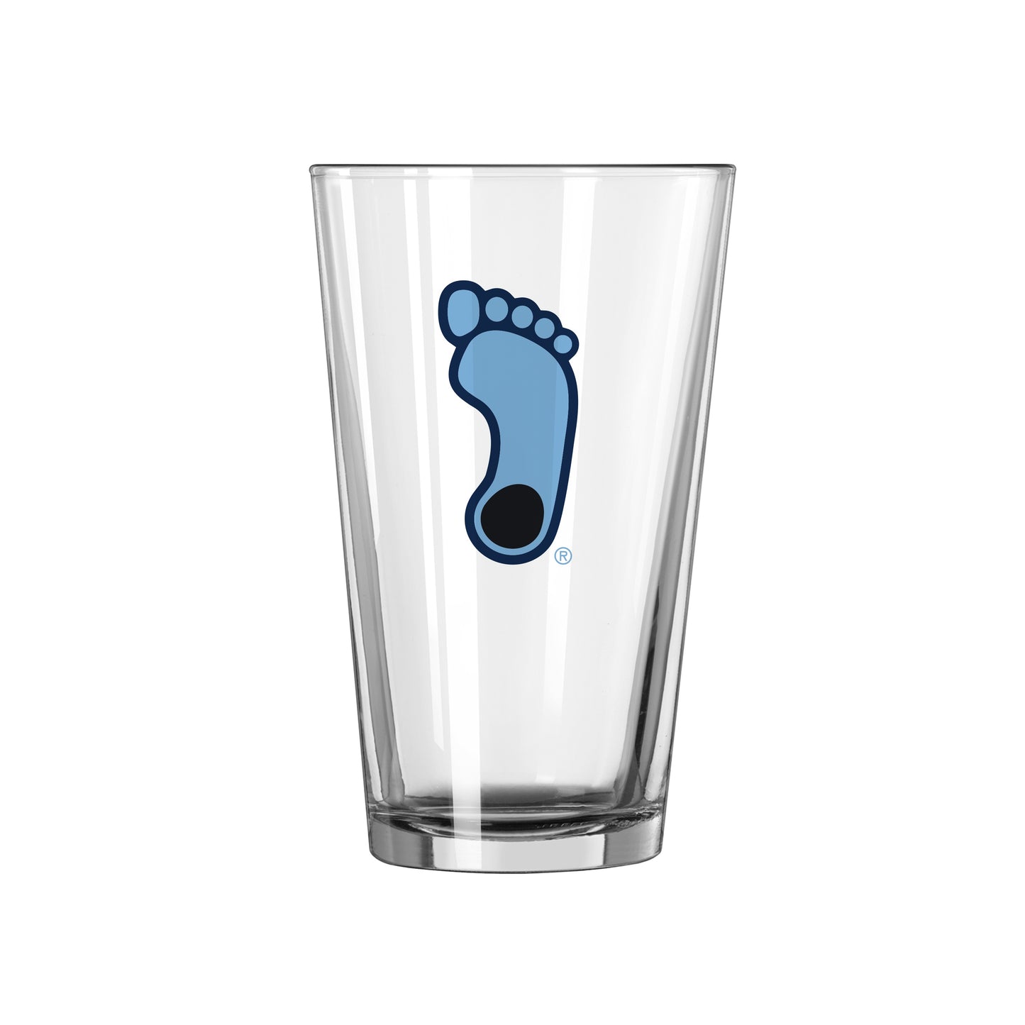 North Carolina Tar Heels Foot Logo Pint Glass