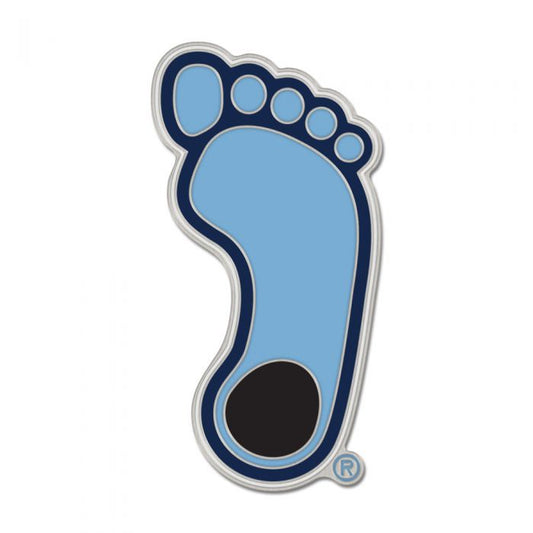 UNC Carolina Blue Tar Heel Foot Collector Enamel Lapel Pin