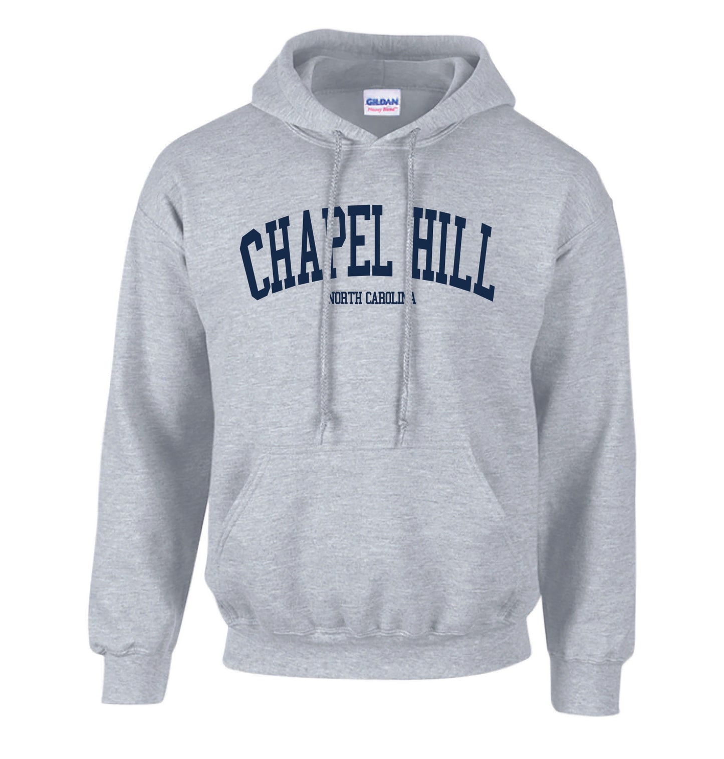Chapel Hill North Carolina Adult Hoodie in Sport Grey