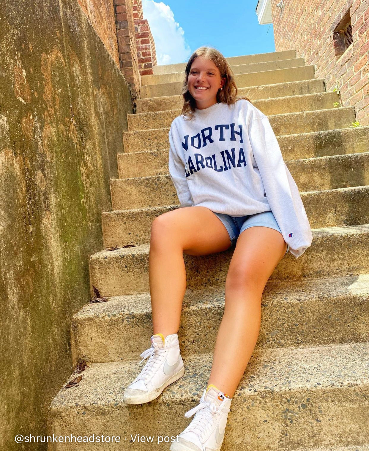 Women's Champion Navy North Carolina Tar Heels Football Fan High Waist Shorts Size: Small