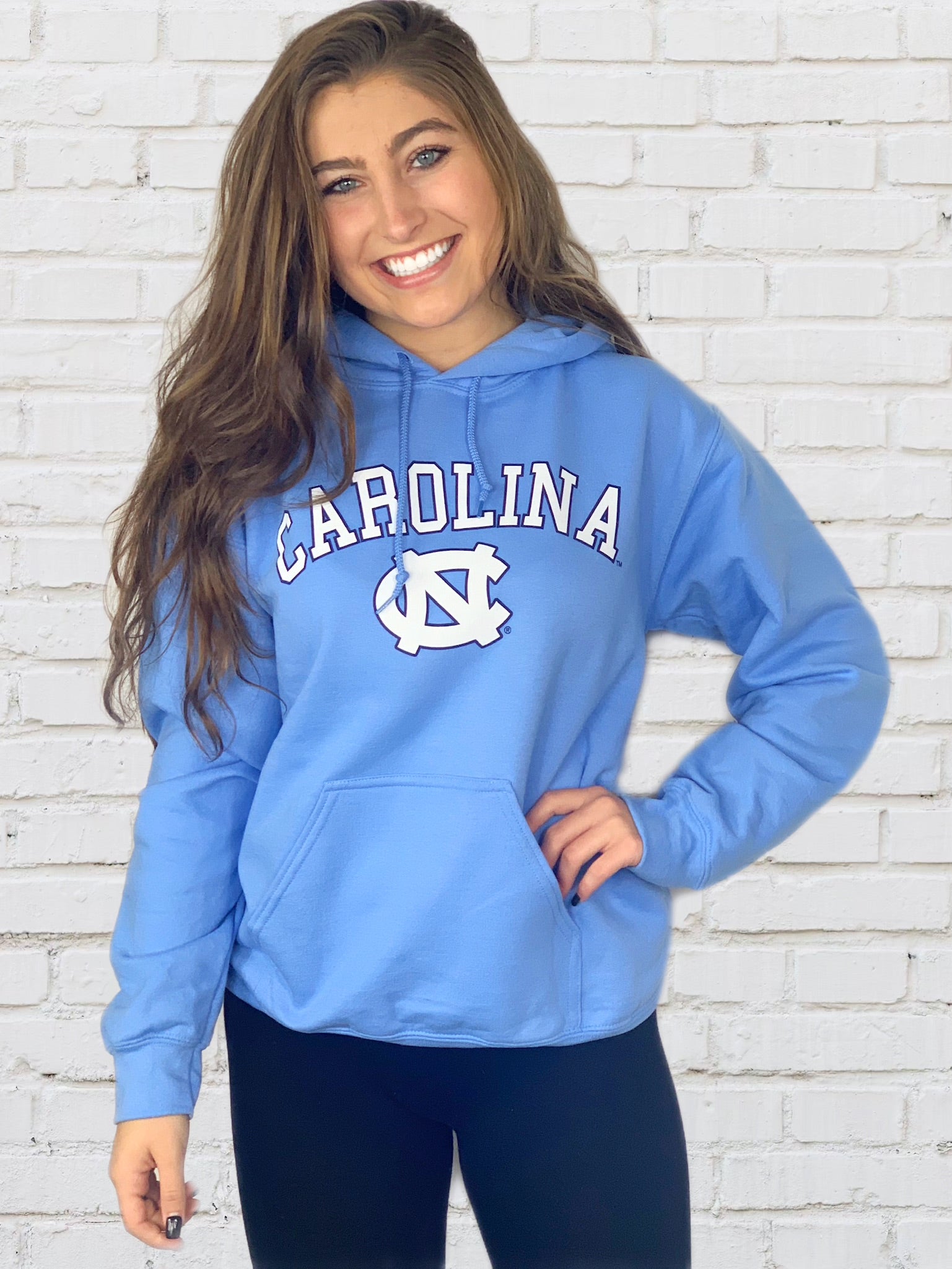Carolina Blue UNC Hoodie Sweatshirt by Champion – Shrunken Head