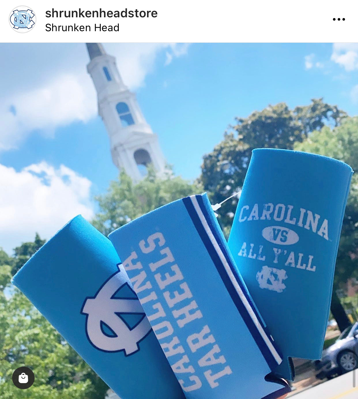 Carolina vs All Y'all Slim Tall Coozie with UNC Logo