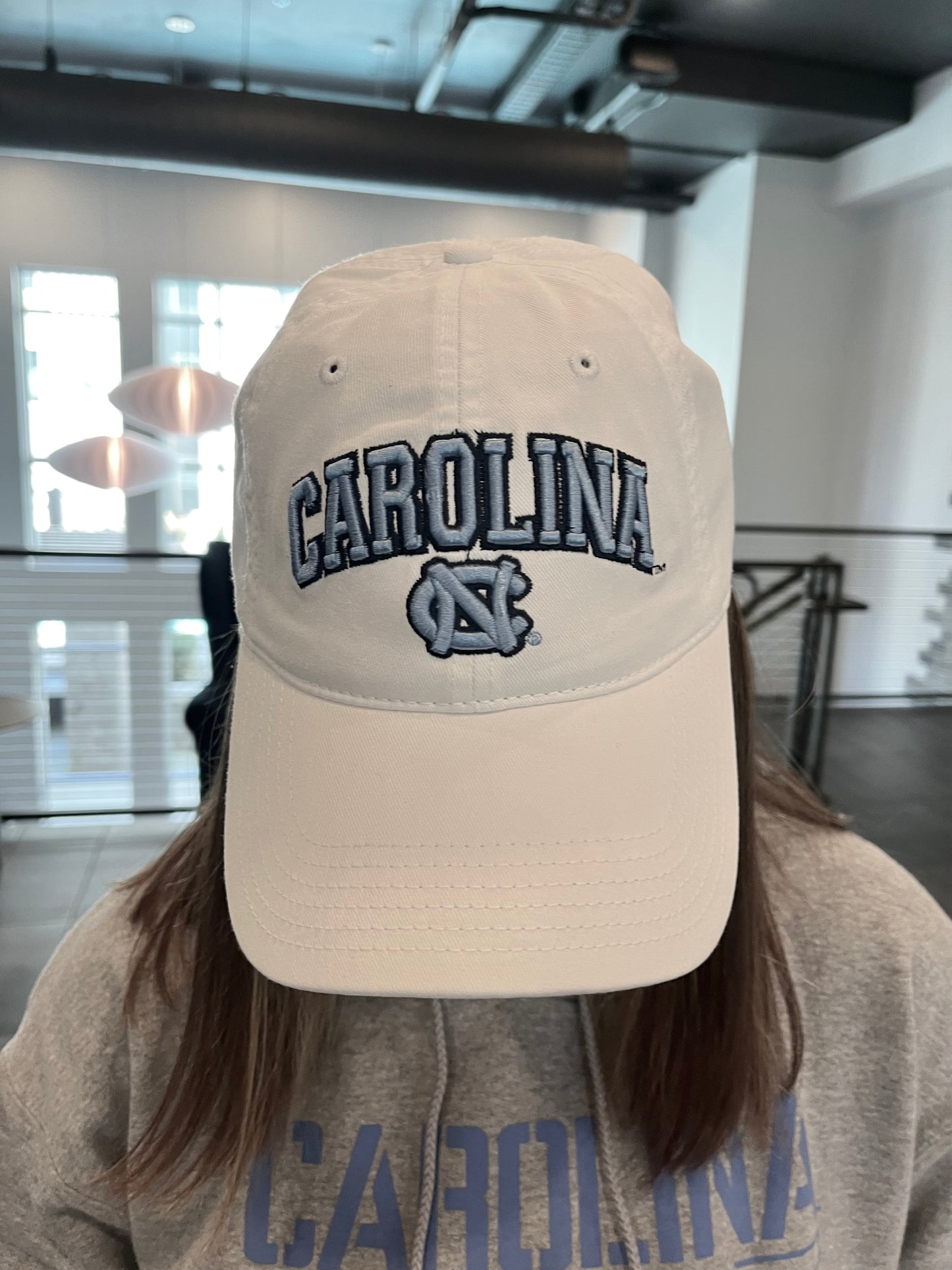 UNC Hat in White with Carolina Tar Heels Main Event Logo