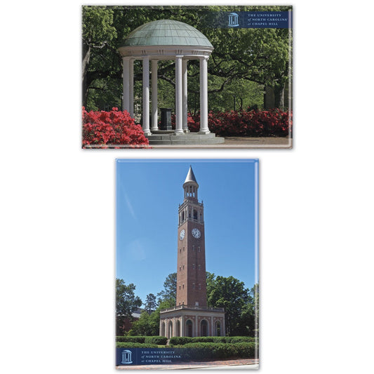 UNC Old Well and Bell Tower Magnet 2 Pack