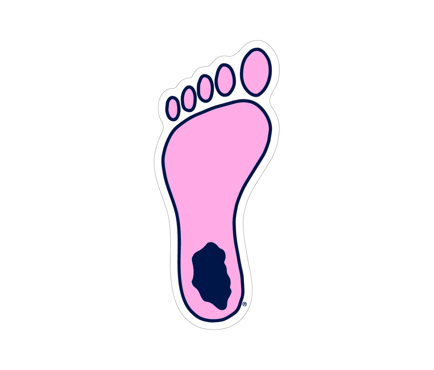 Pink UNC Tar Heels Foot Logo Decal Sticker