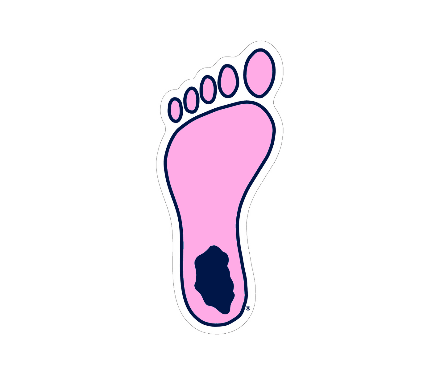 Pink UNC Tar Heels Foot Logo Decal Sticker – Shrunken Head