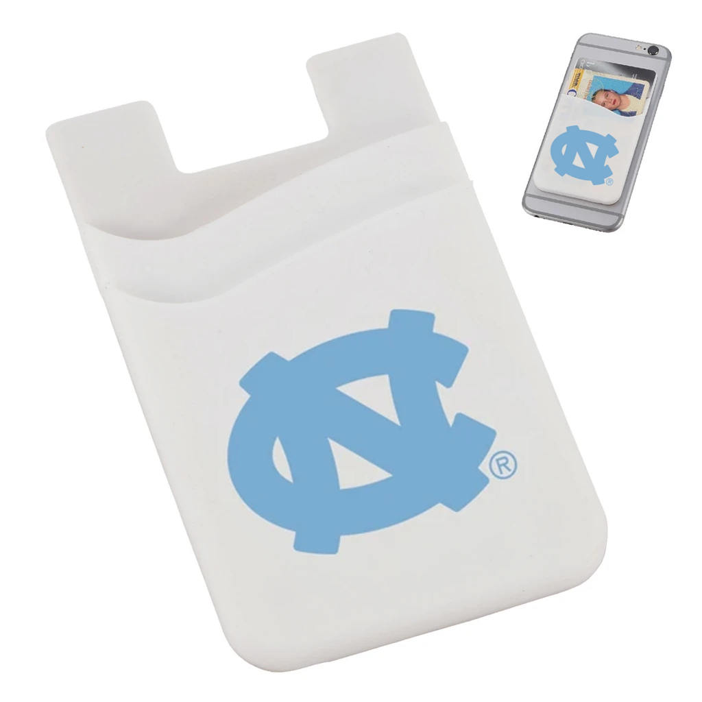 North Carolina Tar Heels Jardine Dual Pocket White Phone Wallet  Shrunken  Head