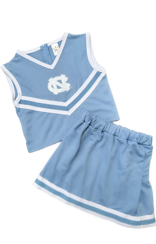 Carolina Tar Heels Kid's Cheerleading Uniform Two Piece Outfit